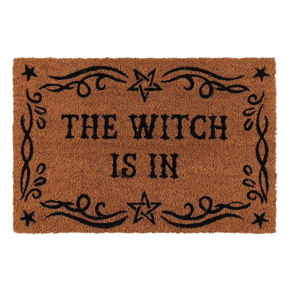 The Witch is in Door Mat - Natural