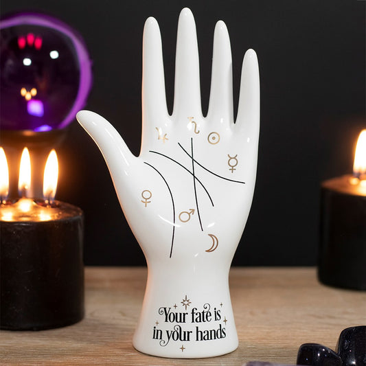 Palmistry Hand - White